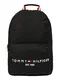 TOMMY HILFIGER Rucksack schwarz / weiß / navy / feuerrot