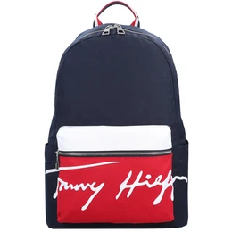 TOMMY HILFIGER Rucksack dunkelblau / weiß / rot
