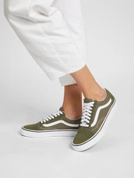 VANS Sneaker 'Old Skool' khaki/weiß