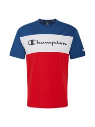 T-Shirt weiß / dunkelblau / rot