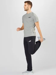 PUMA T-Shirt Essentials Small Logo Tee Herren graumeliert/schwarz