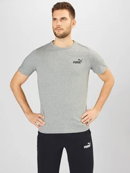 PUMA T-Shirt Essentials Small Logo Tee Herren graumeliert/schwarz