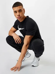 Nike Sportswear T-Shirt 'Swoosh' schwarz/weiß