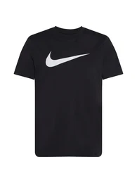 T-Shirt 'Swoosh' schwarz / wei