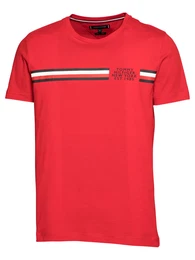 T-Shirt rot / weiß / marine / navy