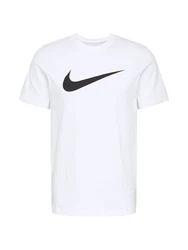 Nike Sportswear T-Shirt 'Swoosh' schwarz/offwhite