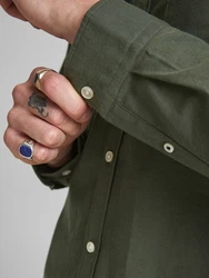 Jack & Jones Langarmhemd OXFORD SHIRT khaki/Grün