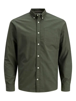 Jack & Jones Langarmhemd OXFORD SHIRT khaki/Grün