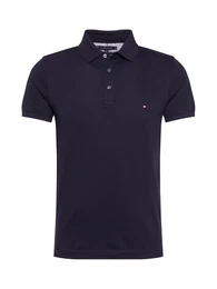 Poloshirt navy / feuerrot / wei