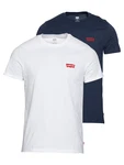 LEVI'S T-Shirt '2 Pack Crewneck Graphic' nachtblau/rot/weiß
