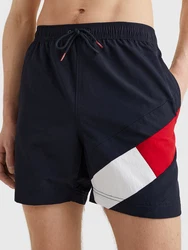 Tommy Hilfiger Badeshorts SF Medium Drawstring marine/rot/weiß