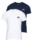 LEVI'S T-Shirt '2 Pack Crewneck Graphic' navy/rot/wei