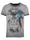 Key Largo Shirt ''''BLACK HILL'''' blau / anthrazit / graumeliert / rot / wei