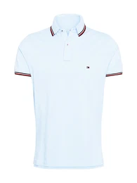 Poloshirt ''''TOMMY TIPPED SLIM POLO'''' azur / navy / rot / weiß