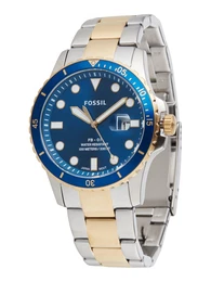 Uhr blau / gold / silber