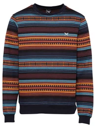 Sweatshirt 'Vintachi' navy / hellblau / orange / weinrot / schwarz