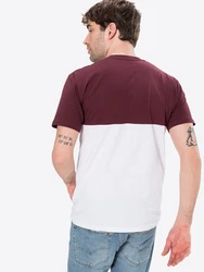 VANS T-Shirt COLOR BLOCK weinrot/wei