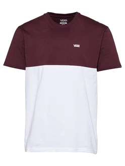 VANS T-Shirt COLOR BLOCK weinrot/wei