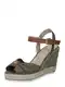 TOM TAILOR Sandály  khaki / karamelová
