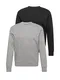 JACK & JONES Majica  rna / pegasto siva
