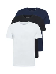T-Shirt schwarz / offwhite / dunkelblau