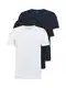 JACK & JONES Majica  temno modra / rna / off-bela