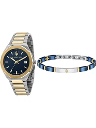 Maserati Analoguhr mit armband silber / gold / grau
