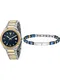 Maserati Analoguhr mit armband silber / gold / grau