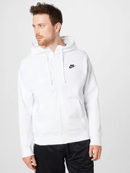 Nike Sportswear Sweatjacke 'Club Fleece' schwarz/weiß