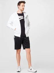 Nike Sportswear Sweatjacke 'Club Fleece' schwarz/weiß