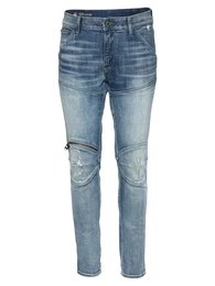 Jeans ''''5620 3D Zip Knee Super Slim'''' hellblau