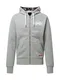 Superdry Sweatjacke grau / weiß