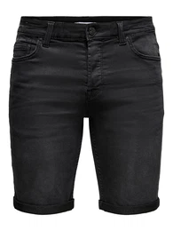 Shorts black denim