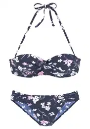 Bikiny námořnická modř / světle růžová / bílá