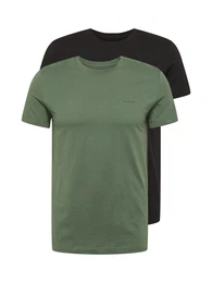 Jeans T-Shirt schwarz / grün / weiß