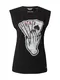 Superdry Majica  crna / svijetlosiva / crvena