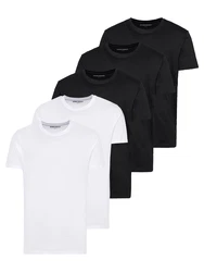 Denim Project T-Shirt schwarz/weiß