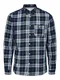 SELECTED HOMME Hemd ''''Luke'''' nachtblau / himmelblau / graumeliert / weiß