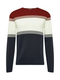 Pullover merlot / weiß / navy