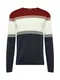 EDC BY ESPRIT Pullover merlot / weiß / navy