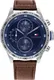 TOMMY HILFIGER Analogna ura  oker / siva / nebeško modra