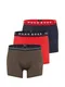 BOSS Casual Boxershorts nachtblau / khaki / rot / weiß