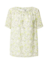 Bluza sivkasto zelena / svijetlozelena / prljavo bijela
