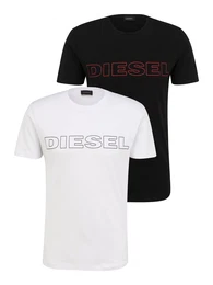 T-Shirt weiß / schwarz / rot