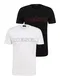 DIESEL T-Shirt weiß / schwarz / rot
