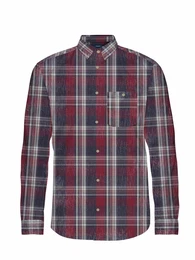 JACK & JONES Hemd weinrot / weiß / navy