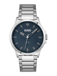 Uhr silber / navy