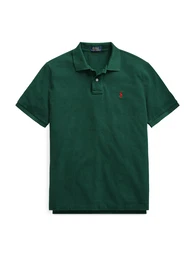Poloshirt tanne / rot
