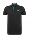 HOLLISTER Poloshirt schwarz / neonblau