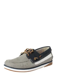 Slipper grau / weiß / dunkelblau